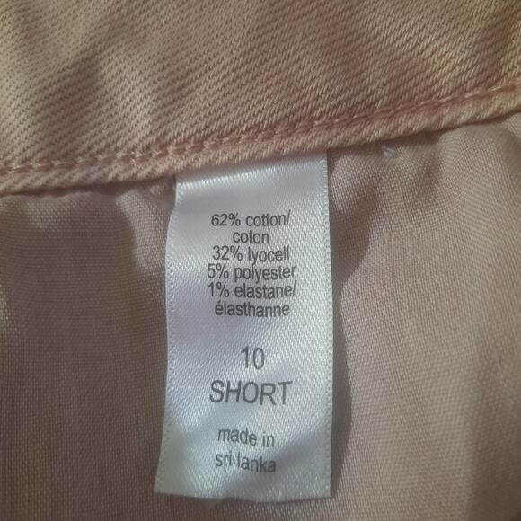 Edgely Womens Pink Mid Rise Boyfriend Straight Cargo Jeans Size 10 Short NWT - Picture 5 of 8